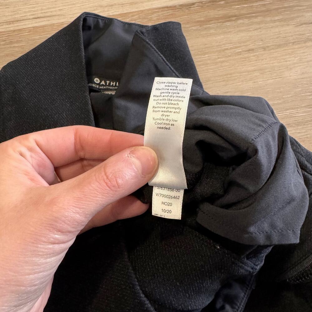 Athleta Venice Heathered Cargo Pant Black Wide Leg High Rise Women's 14 Tall - Picture 11 of 11